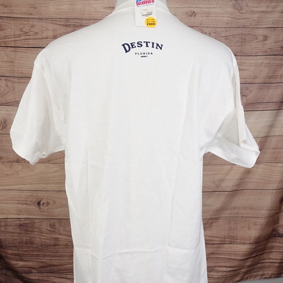 VINTAGE DESTIN FLORIDA SPELLOUT TRAVEL TOURIST 00s T-SHIRT SZ L NWT DEADSTOCK - Picture 3 of 7